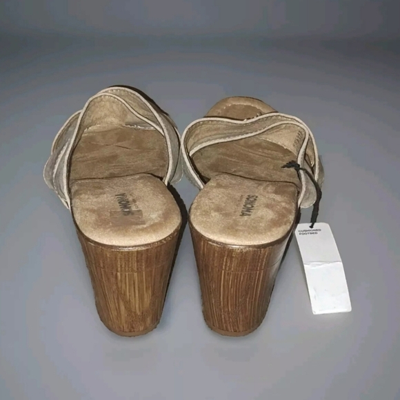 Sonoma Sneeva Taupe Size 11M Sandals Faux Leather Block Heel Mule NWT SB5#15 - Picture 3 of 5